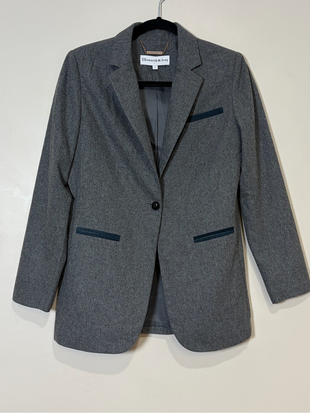 Ellsworth & Ivey | Hunting Blazer/suit jacket women’s size S wool blend Grey
